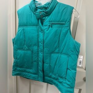 Pendleton light Teal Down Vest size L NWT
